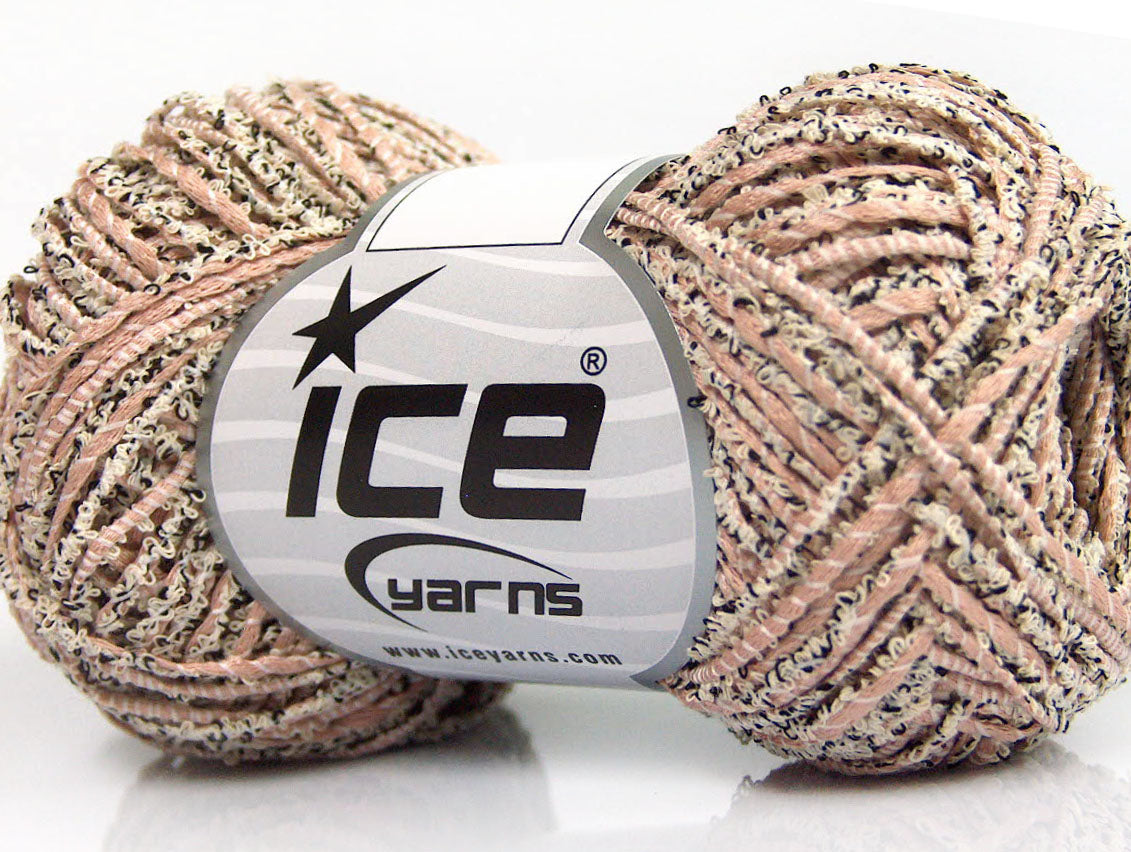 Lot of 8 Skeins ICE SALE SUMMER (8% Viscose 32% Cotton) Yarn Light Pink White Black