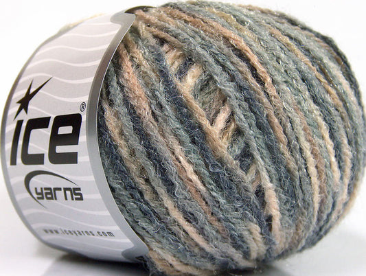 Lot of 8 Skeins ICE VERONA SHINE Hand Knitting Yarn Grey Shades Beige