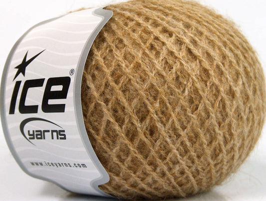 Lot of 8 Skeins ICE SALE WINTER (28% Mohair 10% Virgin Wool) Yarn Cafe Latte