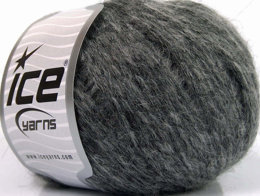 Lot of 8 Skeins ICE ROCK STAR DK (19% Merino Wool) Hand Knitting Yarn Dark Grey