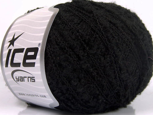 Lot of 8 Skeins ICE SALE WINTER (22% Wool) Hand Knitting Yarn Black
