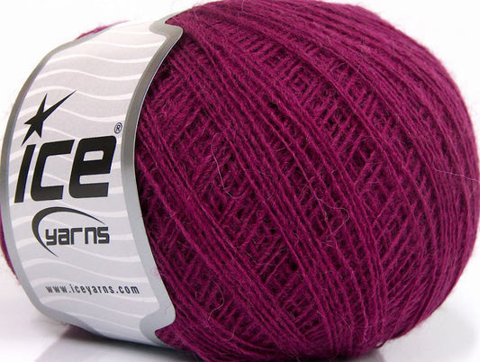 Lot of 8 Skeins ICE SALE WINTER (50% Wool) Hand Knitting Yarn Dark Fuchsia