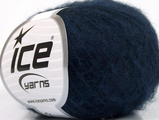 Lot of 10 Skeins ICE KID MOHAIR FINE (30% Kid Mohair) Hand Knitting Yarn Navy