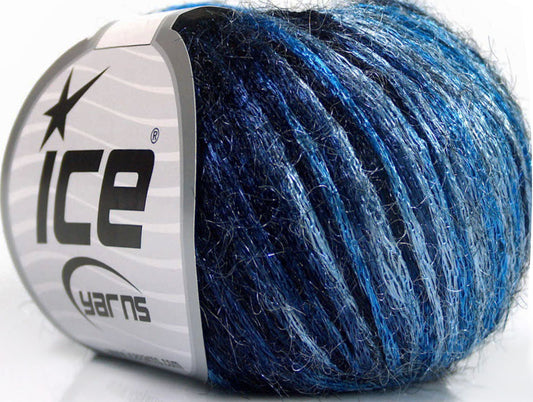 Lot of 8 Skeins ICE MARCO Hand Knitting Yarn Blue Shades