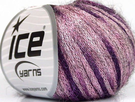 Lot of 8 Skeins ICE MARCO Hand Knitting Yarn Purple Shades Pink