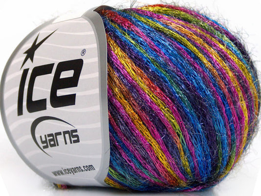 Lot of 8 Skeins ICE MARCO Hand Knitting Yarn Blue Shades Pink Yellow Orange