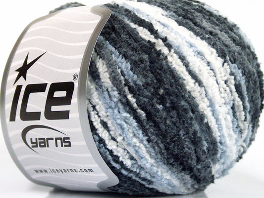 Lot of 8 Skeins ICE PUFFY DK Hand Knitting Yarn Grey Shades