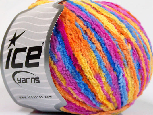Lot of 8 Skeins Ice Yarns PUFFY DK Hand Knitting Yarn Rainbow