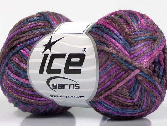 Lot of 8 Skeins ICE PORTOFINO (50% Wool) Yarn Pink Purple Blue Maroon