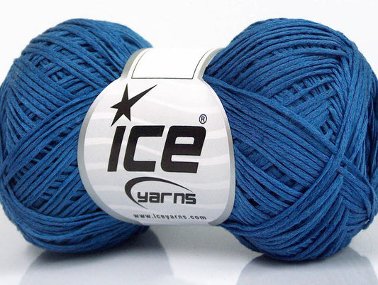 Lot of 8 Skeins ICE Linen Cotton Natural Yarn SALE SUMMER (20% Linen 80% Cotton) Yarn Blue