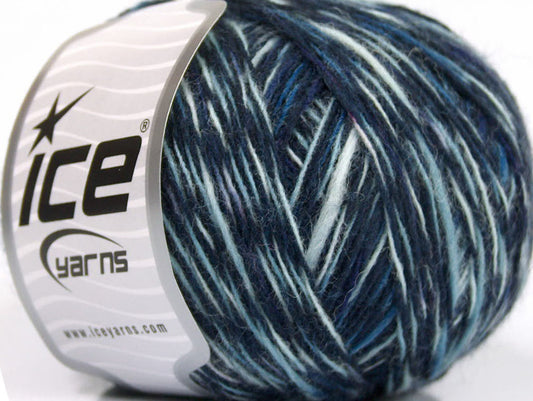 Lot of 8 Skeins ICE SALE WINTER (50% Wool) Hand Knitting Yarn Blue Shades