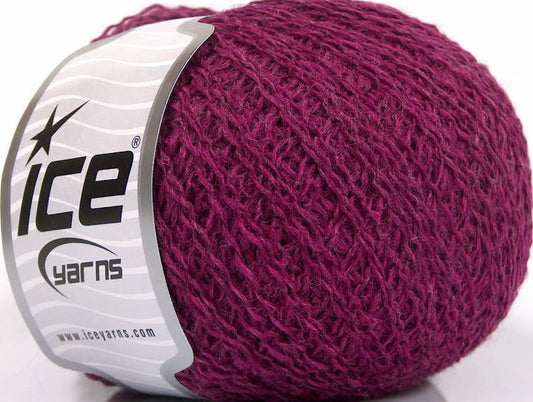 Lot of 8 Skeins ICE SALE WINTER (34% Wool 4% Elastan) Yarn Dark Fuchsia