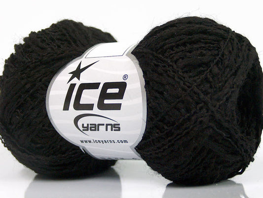 Lot of 8 Skeins Ice Yarns DOPPIO LANA (44% Wool) Hand Knitting Yarn Black