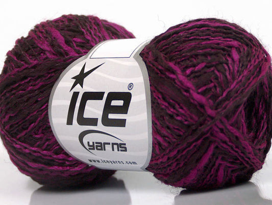 Lot of 8 Skeins ICE DOPPIO LANA (44% Wool) Yarn Purple Dark Fuchsia