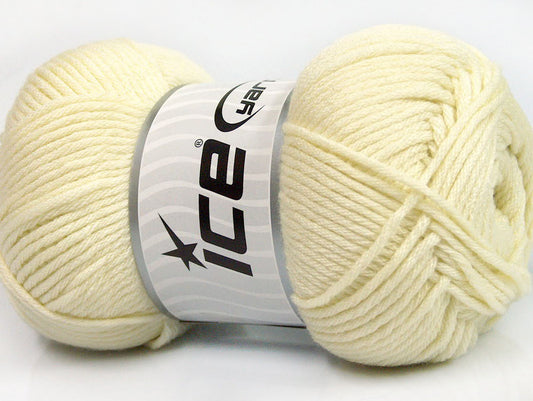 Lot of 3 x 100gr Skeins Ice Yarns BABY COMFORT Hand Knitting Yarn Cream