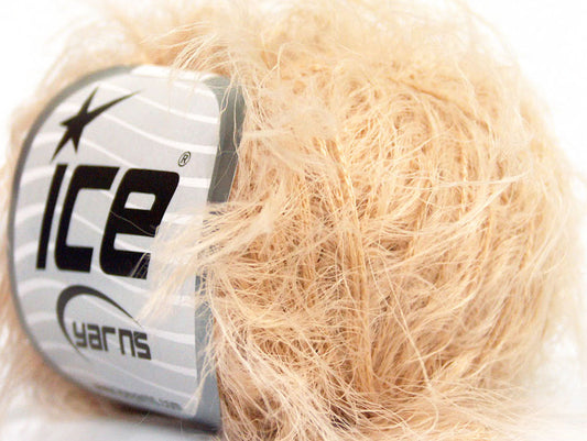 Lot of 8 Skeins ICE TECHNO Hand Knitting Yarn Dark Cream