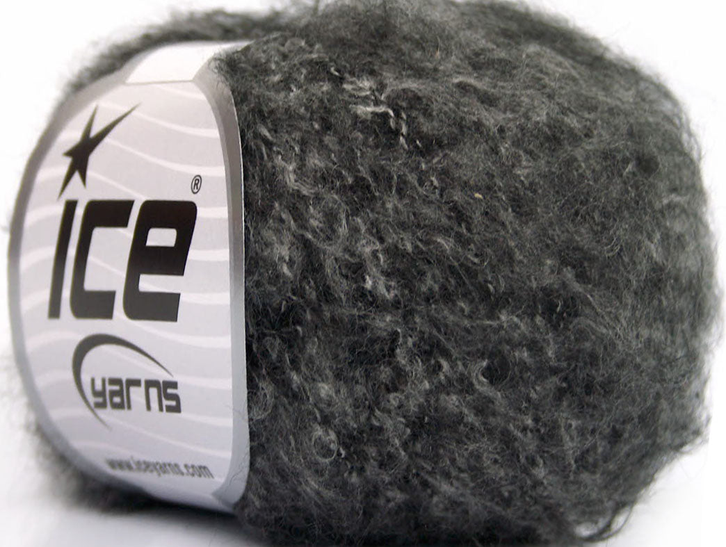 Lot of 10 Skeins ICE SALE WINTER (45% Wool) Hand Knitting Yarn Dark Grey