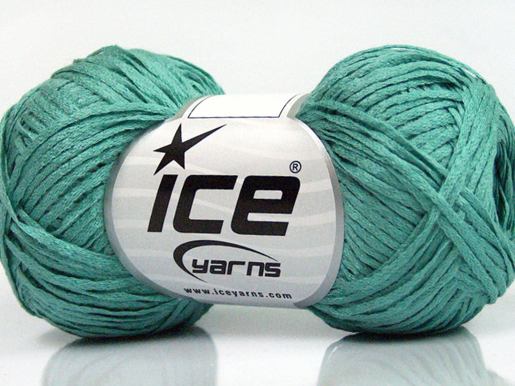 Lot of 8 Skeins Ice Yarns FETTUCCIA FINE Hand Knitting Yarn Turquoise