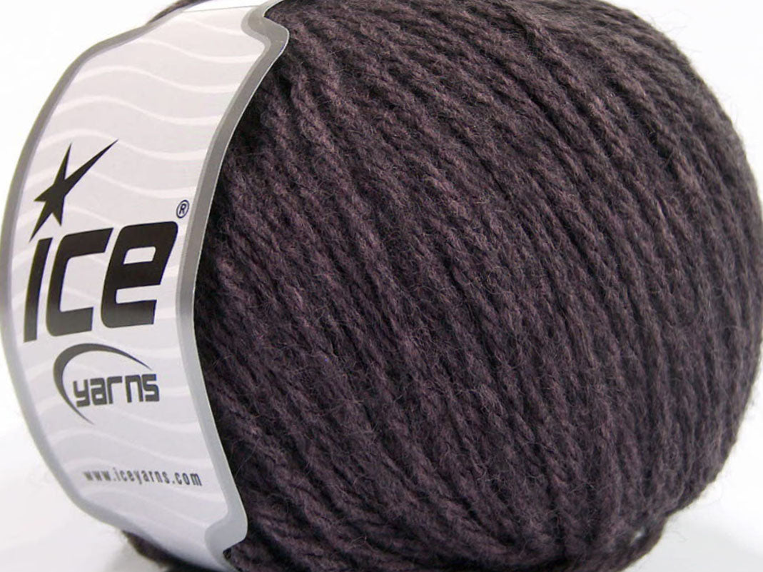 Lot of 8 Skeins ICE WOOL WORSTED 50 (50% Wool) Hand Knitting Yarn Maroon