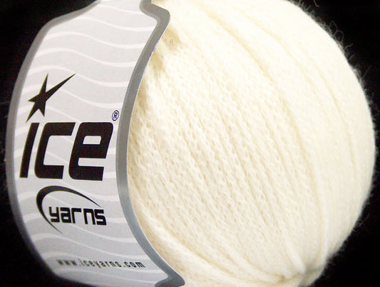 Lot of 8 Skeins ICE SALE LUXURY-PREMIUM (50% Extrafine Merino Wool) Yarn Ecru