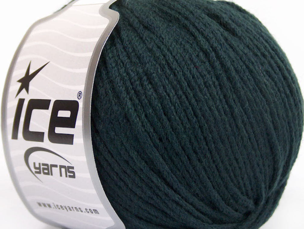 Lot of 8 Skeins ICE SALE LUXURY-PREMIUM (50% Extrafine Merino Wool) Yarn Dark Green