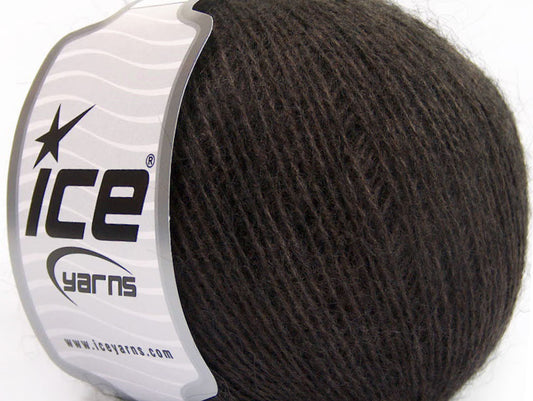 Lot of 8 Skeins ICE SALE WINTER (30% Mohair 20% Wool) Hand Knitting Yarn Brown