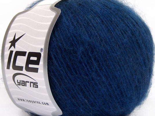 Lot of 8 Skeins ICE SALE WINTER (30% Mohair 20% Wool) Hand Knitting Yarn Blue