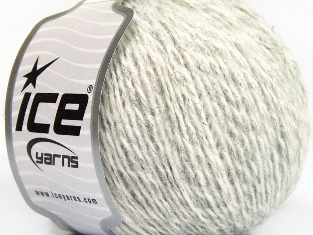 Lot of 8 Skeins ICE SALE LUXURY-PREMIUM (20% Alpaca 30% Wool) Yarn Light Grey White