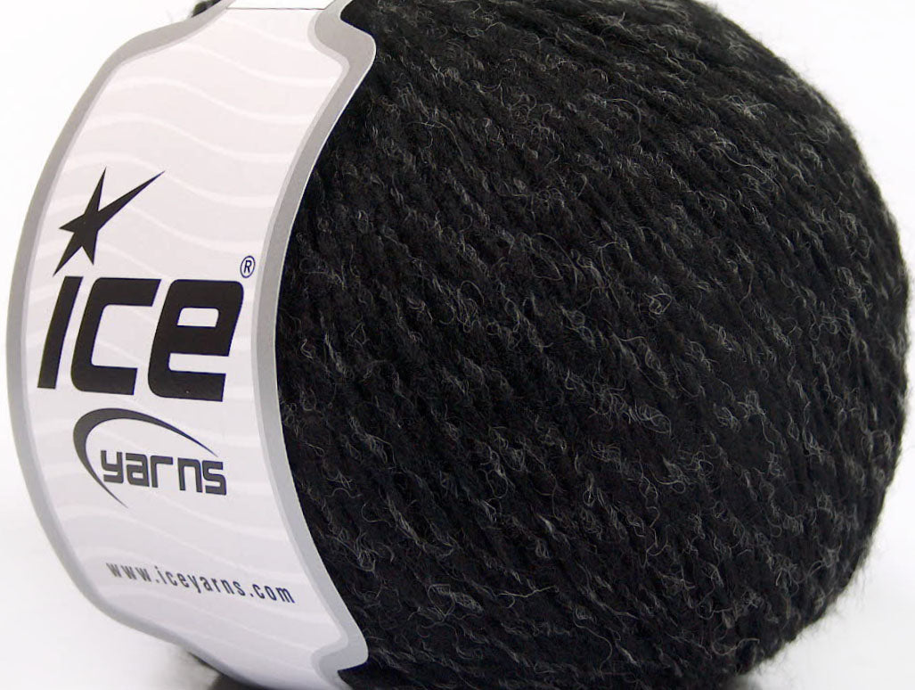 Lot of 8 Skeins Ice Yarns SALE WINTER (50% Wool) Hand Knitting Yarn Black Grey