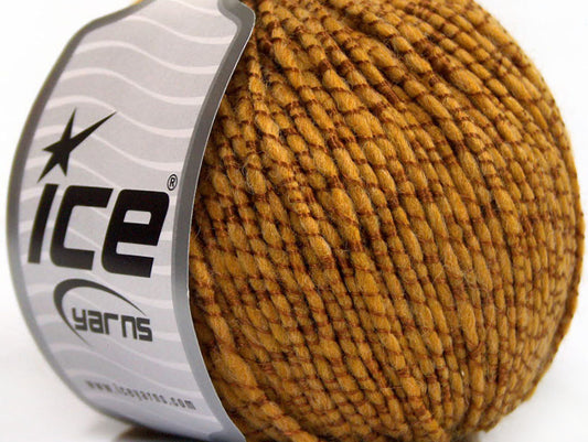 Lot of 8 Skeins ICE SALE WINTER (36% Wool) Hand Knitting Yarn Gold