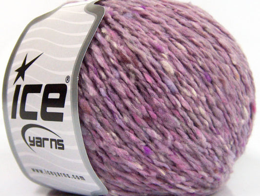 Lot of 8 Skeins ICE Tweed SALE WINTER (50% Wool) Hand Knitting Yarn Lilac Shades