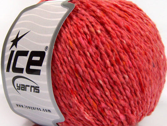 Lot of 8 Skeins ICE Tweed SALE WINTER (80% Wool) Yarn Salmon Shades