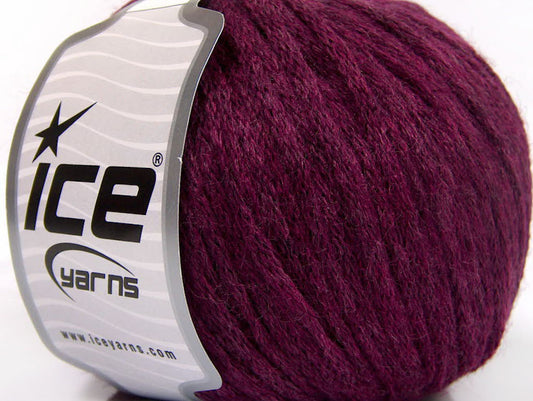 Lot of 8 Skeins ICE AIRWOOL WORSTED (50% Wool) Hand Knitting Yarn Burgundy