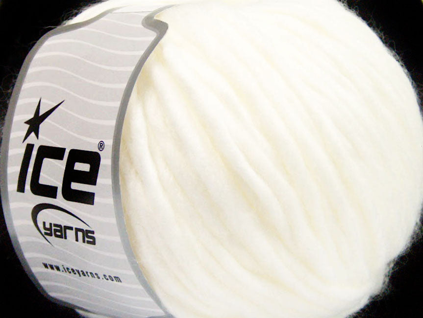 Lot of 4 x 100gr Skeins ICE ACRYL SUPERBULKY Hand Knitting Yarn White