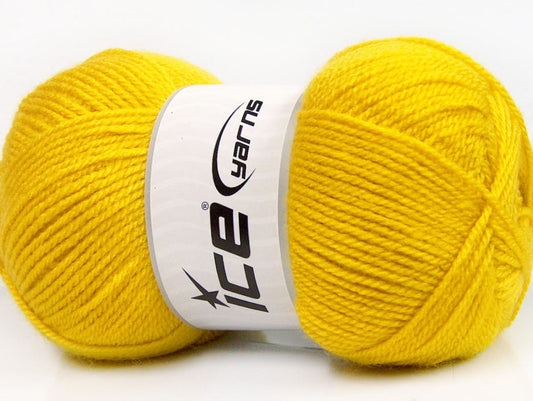 Lot of 4 x 100gr Skeins ICE GONCA Hand Knitting Yarn Gold