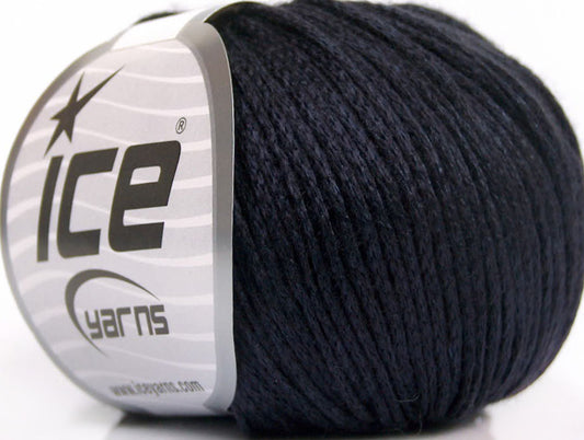 Lot of 6 Skeins ICE CASHMERE SILK CHAIN (60% Cashmere 40% Silk) Yarn Dark Navy
