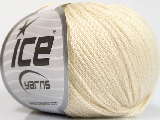 Lot of 6 Skeins ICE CASHMERE SILK CHAIN (60% Cashmere 40% Silk) Yarn Cream