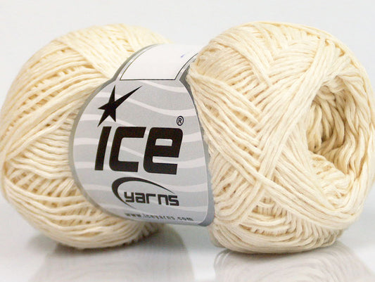 Lot of 8 Skeins ICE SALE LUXURY-PREMIUM (14% Silk 32% Viscose) Yarn Cream