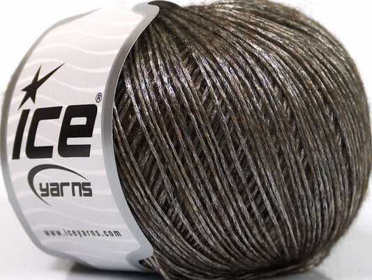 Lot of 8 Skeins ICE ONLINE MOHAIR (15% Mohair 21% Wool) Yarn Brown Silver