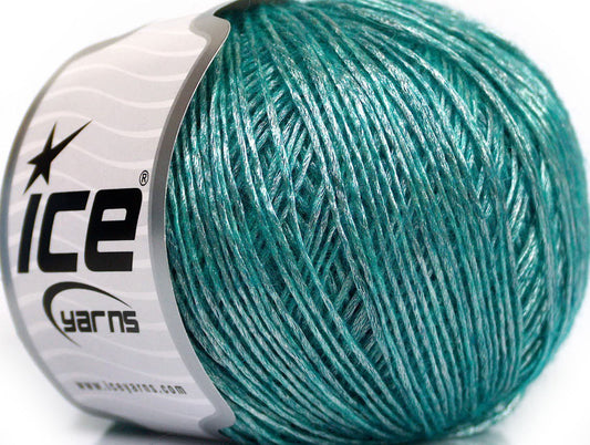 Lot of 8 Skeins ICE ONLINE MOHAIR (15% Mohair 21% Wool) Yarn Green Silver