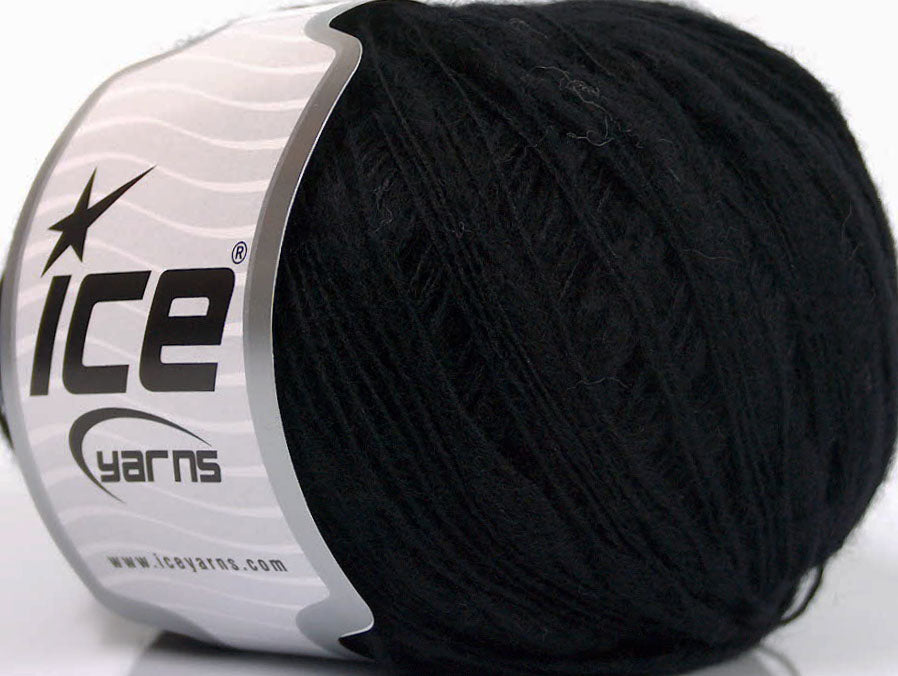 Lot of 8 Skeins ICE BOTERO MERINO (52% Extrafine Merino Wool) Yarn Black