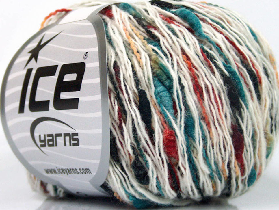 Lot of 8 Skeins ICE SALE WINTER (50% Merino Wool) Yarn White Green Shades Black Copper