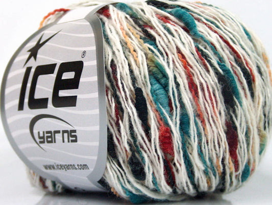 Lot of 8 Skeins ICE SALE WINTER (50% Merino Wool) Yarn White Green Shades Black Copper