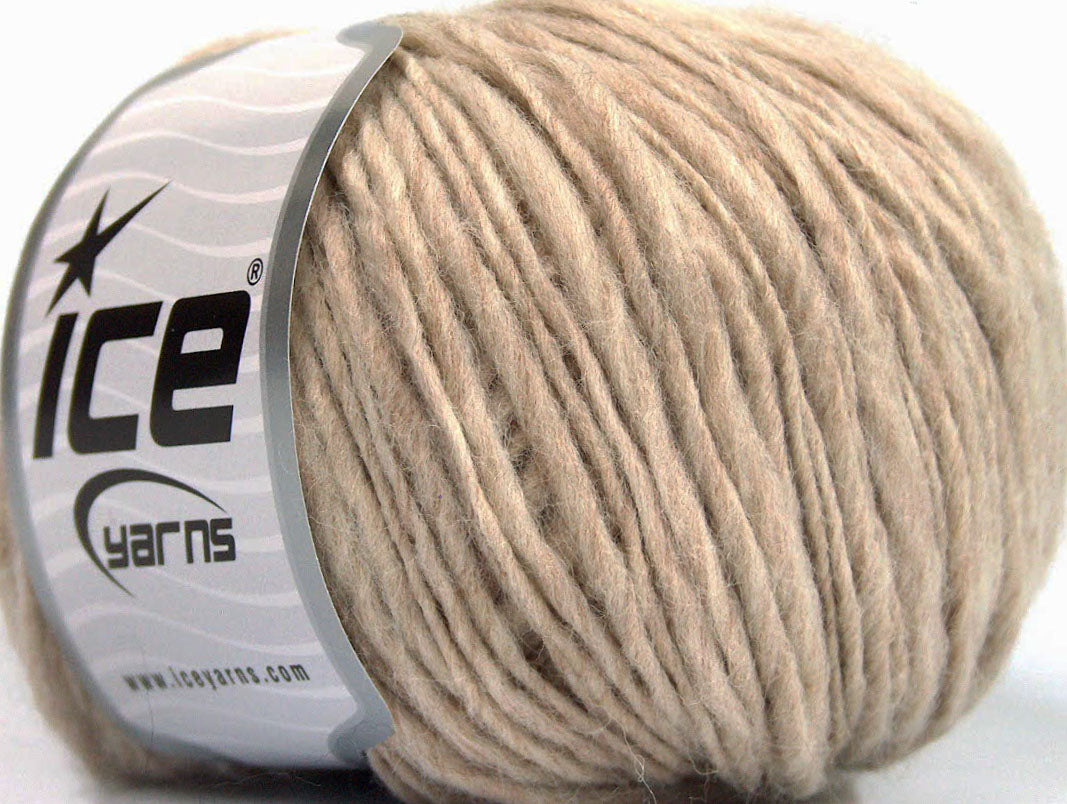 Lot of 8 Skeins ICE FIAMMATO (45% Wool) Hand Knitting Yarn Beige