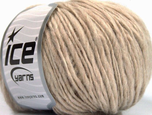 Lot of 8 Skeins ICE FIAMMATO (45% Wool) Hand Knitting Yarn Beige
