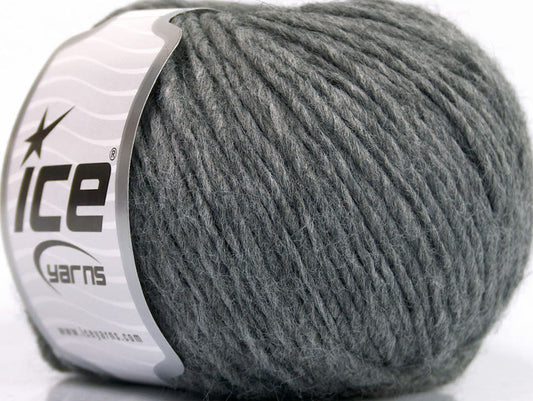 Lot of 8 Skeins ICE WOOL CORD ARAN (50% Wool) Hand Knitting Yarn Grey
