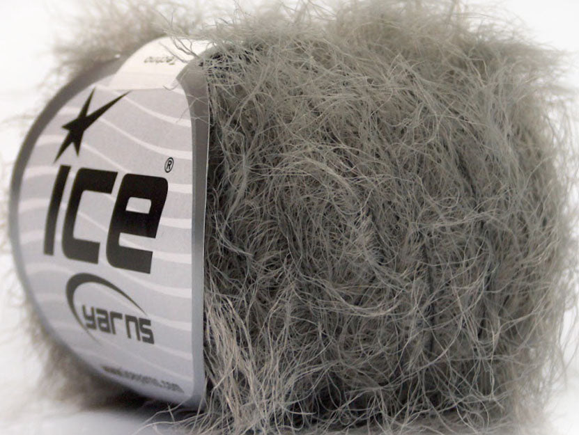 Lot of 8 Skeins ICE TECHNO Hand Knitting Yarn Light Grey