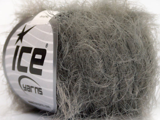 Lot of 8 Skeins ICE TECHNO Hand Knitting Yarn Light Grey