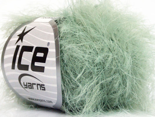 Lot of 8 Skeins ICE TECHNO Hand Knitting Yarn Light MintGreen