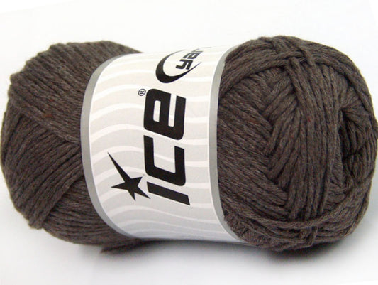 Lot of 4 x 100gr Skeins ICE NATURAL COTTON (100% Cotton) Yarn Dark Brown